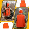 Jiuguva 6 Pcs Blaze Orange Vest Hunting Hat Vest and Cap for Men Women Outdoor Sports Traffic Works Fishing(Zipper Design)