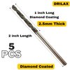 Diamond Drill Bits 1mm 1.5mm 2mm 2.5mm 20 Pieces 4 Sizes Diamond Drill Bits for Glass Compatible with Dremel Collets Included Jewelry Glass Shells Gems Lapidary Ornament Bracelet Necklace Arts Crafts