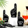 Sinmoe 24 Pcs Sports Fan Foam Finger Mini Foam Fingers Foam Hand Foam Finger 1 for Sports Themed Birthday Party Supplies Sport Events Baseball Basketball Soccer Team Gifts (Black)