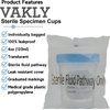 Sterile Specimen Cups Individually Bagged with Lids [3 Count] 4 oz Clear Urine Collection Cup with Leak Proof Screw On Covers - 4.5 Compacity Specimens Jars – for Safe Pee, Stool, Semen Sample Testing