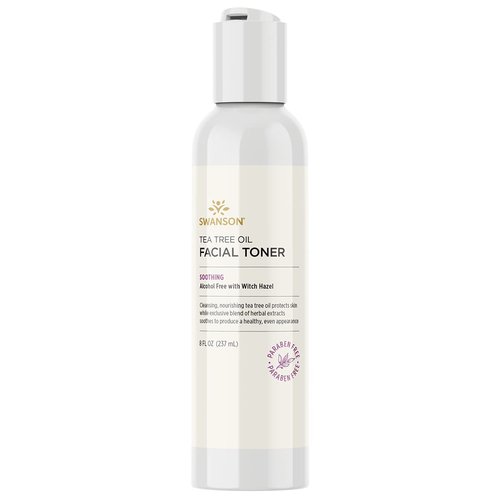 Swanson Tea Tree Oil Facial Toner with Witch Hazel 8 Ounce (237 ml) Liquid