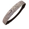Kenz Laurenz Silver Glitter Headband Pack Elastic Stretch Sparkly Fashion Headbands for Teens Girls Women Softball Volleyball Basketball Sports Teams Set Store (1 Pack)