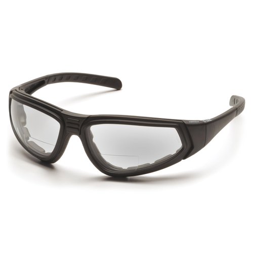 Pyramex XSG Reader Safety Glasses, Black Frame/Clear Anti-Fog + 2.5 Lens