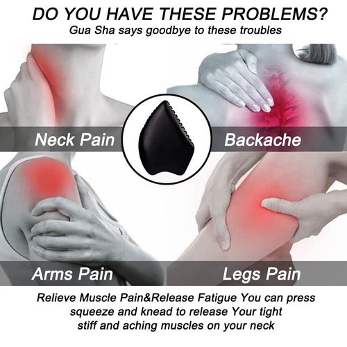 Yuanchupin Gua Sha Facial Massage Tools, BianStone Traditional Face & Body Massage Tool, Lymphatic Drainage Face Sculpting Tool, The Newly Upgraded Unique Tooth Edge