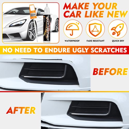 White Touch Up Paint for Cars, Quick And Easy Car Scratch Remover for Deep Scratches，Two-In-One Automotive Car Paint Scratch Repair for Vehicles, Auto Paint for Erase Car Scratches (1, White)