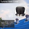 2 Pack Turbine Roof Vent Cover House, Black Roof Turbine Hoods Shield Canvas, Adjustable Drawstring Turbine Ventilator Cover (20"x20"inches)