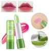 5 Pack Aloe Vera Color Changing Lipstick, Long Lasting Moisturizing Temperature Color Changing Aloe Vera Lip Gloss Lip Balm, Green Lipstick that Turns Pink Magic lipstick Makeup (Aloe Vera)