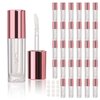 COSIDEA 30pcs 2.5ml Round Metal pink empty lip gloss tubes bulk with wand lipgloss bottle containers wholesale