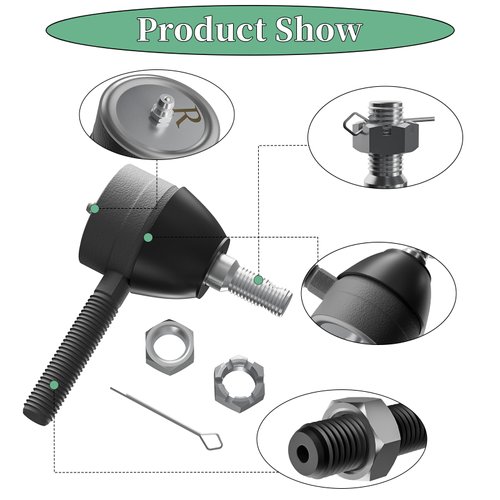 Panglong Club Car DS Tie Rod End-Club Car DS Ball Joints Kit (Set of 3), Suitable for 1976-2008 Club Car DS Golf Cart, Replace OEM# 7540, 7539