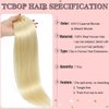 Hair Extensions Clip in Bleach Blonde Hair Extensions Real Human Hair 18inch 110g 7pcs Double Weft 12A Natural Hair Straight Thick Hair Extensions