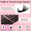 DIY Lash Extensions Fluffy Lash Clusters 60D+80D Individual Lashes 320pcs Cluster Eyelash Extensions 9-16MM DIY Lash Extension D Curl Mink False Eyelashes Clusters