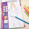 Make It Real – Fashion Design Sketchbook: Blooming Creativity. Inspirational Fashion Design Coloring Book for Girls. includes Sketchbook, Stencils, Puffy Stickers, Foil Stickers, and Design Guide