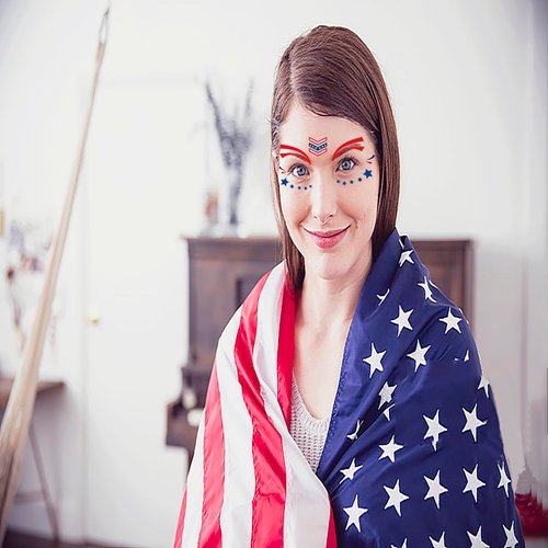 Independence Day Temporary Tattoo Kids Adults, 10sheets Patriotic Fake Tattoos Waterproof Face Body Fake Tattoos Sticker for 4th of July Memorial Day Party Supplies