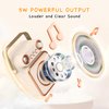 Qoosea Mini Karaoke Machine with 2 Wireless Microphones Portable Bluetooth Microphone with Speaker for Kids and Adults Speaker with Light Birthday Gifts for Girls Ages 4~12+ Years Old (Beige)