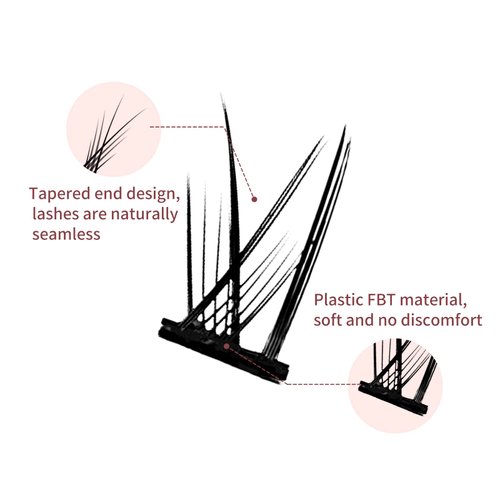 MLEN DIARY Individual Lashes Cluster Eyelash Extensions Long Volume False Lashes Wisps Lashes 0.07mm Soft Diy False Eyelashes Extension Premade Fans No Glue