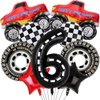 Truck Party Decorations, 9pcs Truck Birthday Number Foil Balloon for Truck 6th Birthday Race Car Theme Party Supplies (6th)