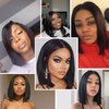 Ali Grace Pre Plucked Bleached Knots Lace Closure 4x4 Bob Wig 180% Density Straight Wigs Human Hair for Black Women 9A Remy Real Human Hair Wigs with Baby Hair Swiss Lace 14 inch