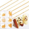 JERCLITY 1 Box 6 Strips Nail Chains for Nail Art Gold Alloy Metal Nail Art Chains Gold Nail Charms Punk Nail Studs Gold Caviar Beads Chain Jewelry Accessories for Women Nail Art