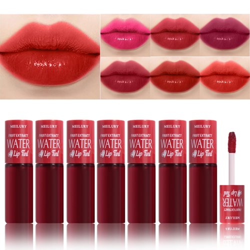 ZAMANIYA 7 Colors Lip Tint Stain Set,Mini Moisturizing Liquid Lipstick,Multi-functional Lip and Cheek Stain,Plumping and Hydrating Lip Gloss,Long-lasting Non-sticky,Waterproof Korean Water Lip Tint.