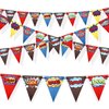 Breling Hero Birthday Party Banner Hero Birthday Party Decorations Hero Paper Pennant Banner Garland Decor for Kids Boys Birthday Party Supplies Baby Shower Wall Decoration(4 Pcs)