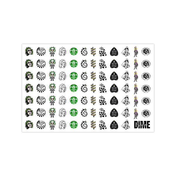 DXH NAIL Beetle Juice Horror Halloween Nail Decals Water Transfer Nail Sticker Horror Movie Manicure Accessories Nail Supplies
