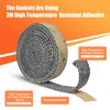 Flat Gasket Tape for Stoves and Fireplaces, Self Adhesive Flat Gasket, 5/8"x1/8" Length 72" Wood Stove Flat Gasket Tape
