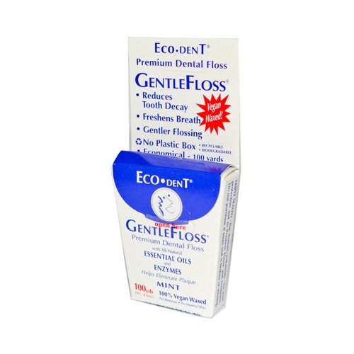 W2B - Eco-Dent GentleFloss Premium Dental Floss Mint - 100 Yards - Case of 6