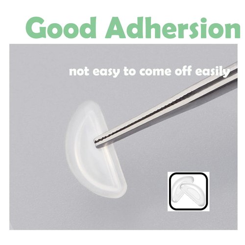 Eyeglass Nose Pads,Silicone Nose Pads for Glasses,Anti-Slip Soft Nose Pads for Plastic Frames (Clear/3.5mm),5 Pairs