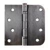 Hinge Outlet Exterior Ball Bearing Door Hinges - 4 Inch Square - Solid Steel (Oil Rubbed Bronze, 2 Pack)