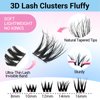 DIY Lash Extension Kits: 3D Eyelash Cluster 108pcs Individual Mix 8-16mm, C Curl Wispy Lash Clusters with 10ml Bond and Seal Waterproof, 5ml Lash Remover, Lash Tweezers lash Cluster Kit at Home.