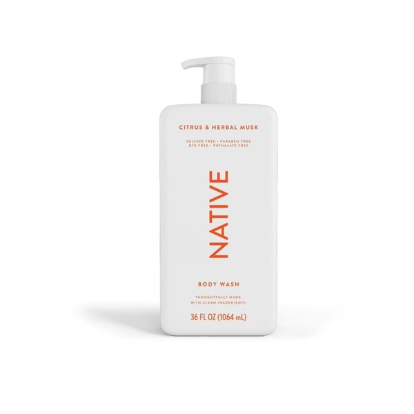 Native Citrus & Herbal Musk Body Wash 36 FL OZ Pump