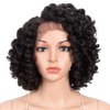Style Icon 13" Afro Wigs Short Curly Wigs for Black Women Lace Front Side Part Synthetic Wigs (13 Inch, Jet Black 1#)