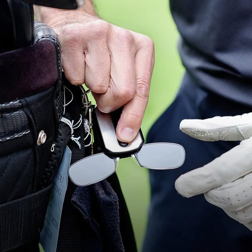 ThinOptics On- Nose Rectangular Portable & Convenient Readers for Men & Women, Thin & Durable Easily Attaches to Keychain, Backpack, Golf Bag, Blk Frames/Silver Case, 44 mm + 2.5