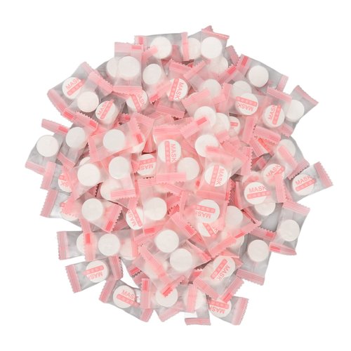 100pcs Compressed Facial Mask Sheet, Disposable Pure Cotton Facial Mask Sheets for Skin Care DIY Facial Wrapped Paper for Home Beauty Salon