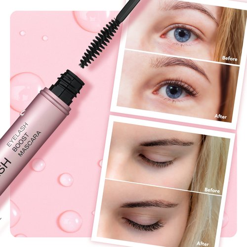 Forever Ideal Eyelash Boost Black Mascara, For Dramatically Long, Thick and Luscious Lashes, Clean Plant-Based, Organic Biotin, Provitamin B5 and Vitamin E, 1 Tube, 6ml