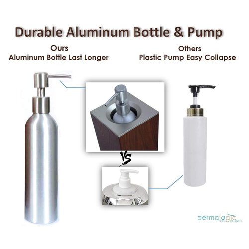 BNSNY Massage Oil Warmer Bottle Home Lotion Warmer For Salon Spa Preheat with Aluminum Bottle Pump Set (Cherry wood)