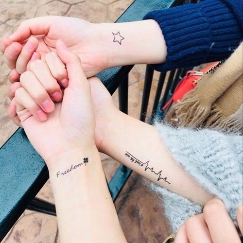 ROLIGEN 30 Sheets Temporary Tattoos for Women Men Hand Neck Wrist Art Tattoo Fashion Waterproof Tattoo Stickers (C)
