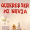 2 Set 34Pcs Red QUIERES SER MI NOVIA Letter Balloons 16in Balloon Foil Letter Decorations Party Decor Red Letter Balloons QUIERES SER MI NOVIA Party Supplies