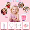 Kids Play Jewelry Sets, Princess Toys for Girls 4-6, 29 Pcs Little Girl Costume Jewelry, Unicorn Necklaces, Bracelets, Rings, Earrings, Toddler Dress Up Jewel Birthday Gifts Pretend Play Party Favor