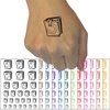 Book Tome with Bookmark Temporary Tattoo Water Resistant Fake Body Art Set Collection - Orange (One Sheet)