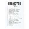 Funny Adult Thank You Cards - 20 Pack of "Thank You For" Checklist Cards - Crazy, Funny, Positive or Silly - Black Foil Embossed and Black Foil Lined Envelopes (A7) 5 x 7