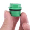 Feelers 3/4" PT Outer Hex Male Threaded PPR Pipe Plug End Cap with Teflon Tape Garden Hose Water Tubing Stopper Prevent Leakage Choke Fitting, Pack of 6, Green
