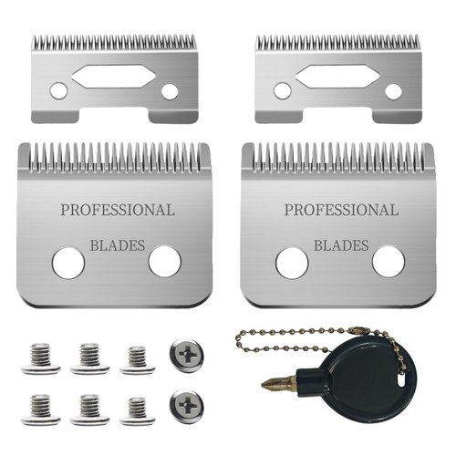 Professional Clipper Replacement Blades，Compatible with Wahl Precision 2 Hole Clipper Blade，2 Pack Silver