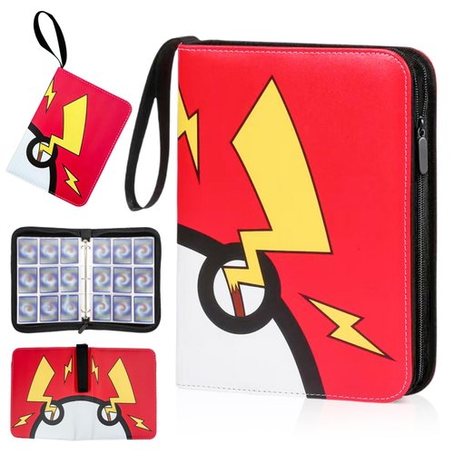 POGEYA 9 Pocket Card Binder, 900 Pockets Trading Card Binder,50-Page Double-Sided Storage Collection Book, 3-Ring Zipper Trading Card Holder for Collectible or Trading Card Protective Folder Album