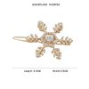 Snowflake Rhinestone Hair Clips Crystal Hairpin Barrette Gold Silver Wedding Bridal Christmas Ornaments Hair Accessories for Women Girls 4 PCS