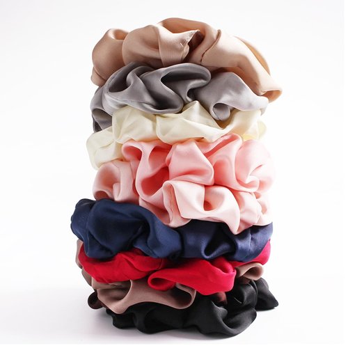 Hair Ties, 8 Pcs Silk Scrunchies for Women, Soft Elastic Hair Ties, Satin Hair Scrunchies, Girls Ponytail Holders Rubber Bands Hair Accessories