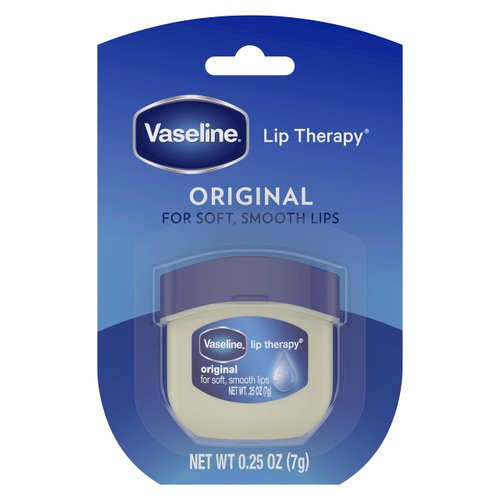 Vaseline Lip Therapy 4-Pack – Mini Lip Balm for Healing Dry Lips, Travel-Size Petroleum Jelly Lip Care, 0.25 Oz Each