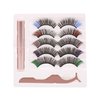 Pop-of-Color Magnetic Eyelashes, 5 Dazzling Pairs, Volume Lashes, Easy Apply, Lash Kit, 100 Wears Reuseable by QXD Beauty