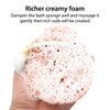 BAIMEI Bath Sponge, Sponge Loofah Body Scrubber, Shower Pouf Cleaning Loofahs Sponge, Shower Use Sponge (Pink Grey)