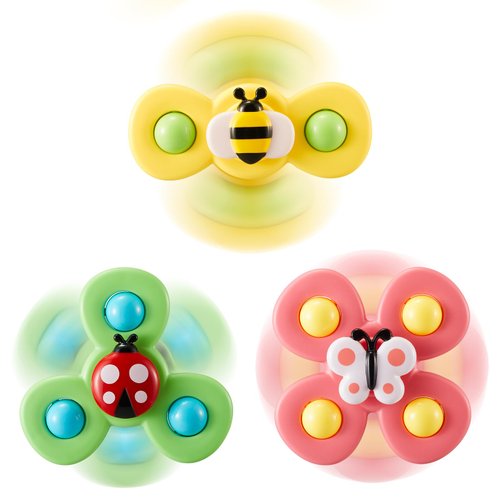 Suction Cup Spinners for Babies|Baby Spinners with Suction Cups|Spinner Toys for Babies Suction Spinners Baby|Baby Bath Toys for Kids Age 1-3